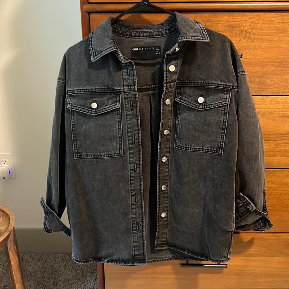 ASOS black oversized jean jacket